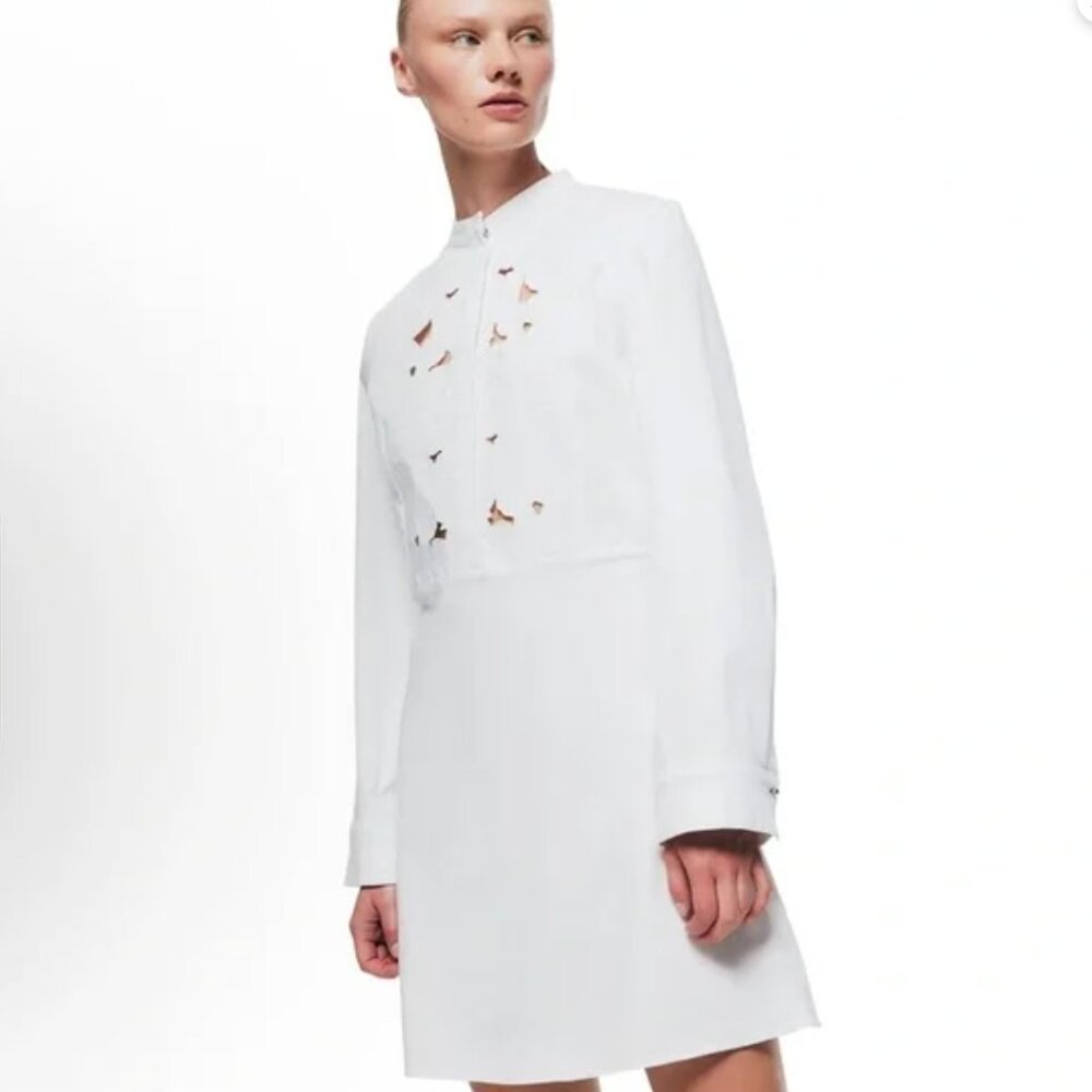 SUMMER READY! NWT H&M Eyelet Embroidery Detail Dress in COTTON - Size Small